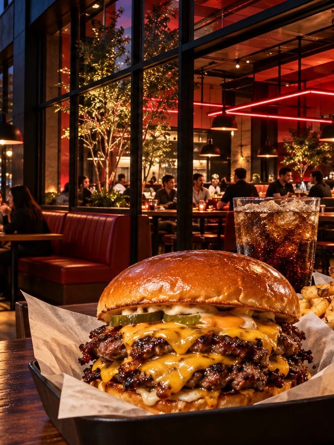 Burger im Restaurant
